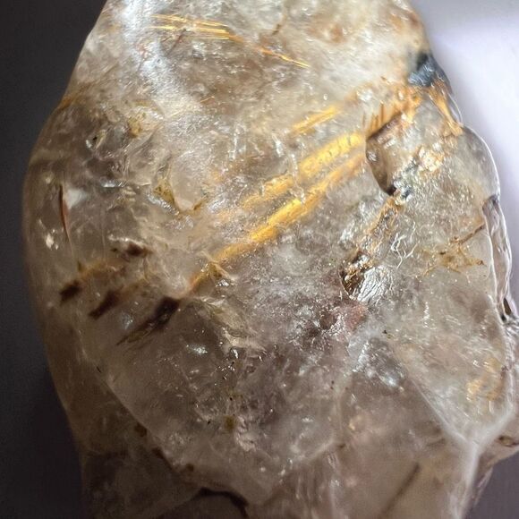 Golden Rutilated Quartz Crystal Freeform (#13) - Picture 2 of 11